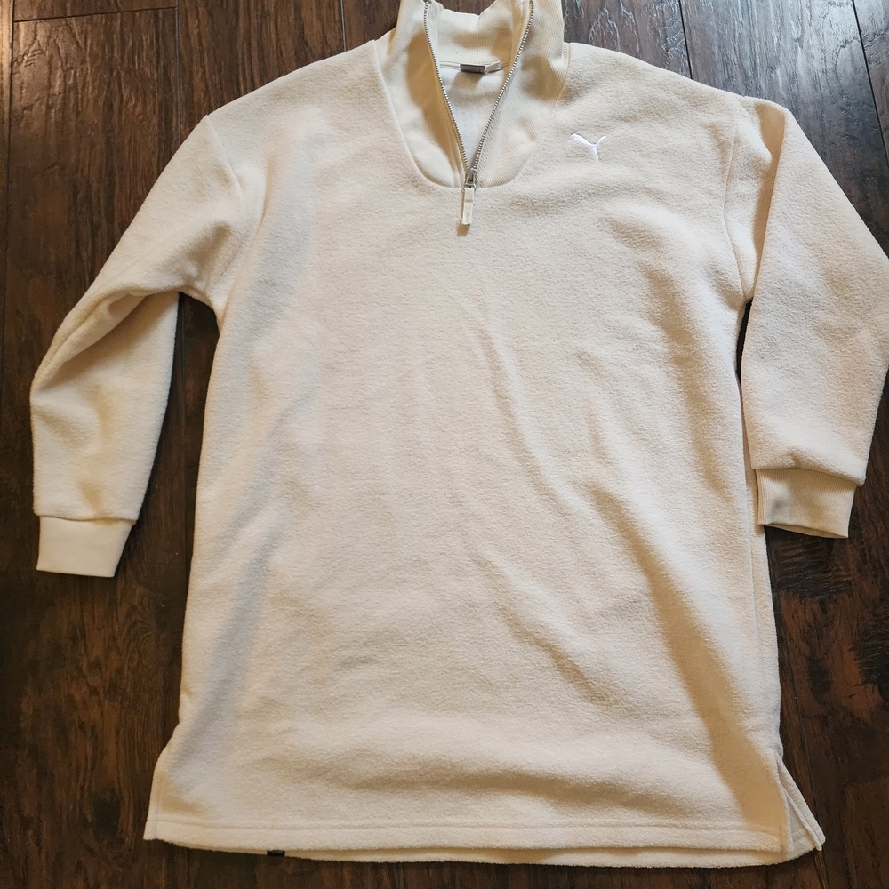 Puma Cream Pullover Sweatshirt Dress